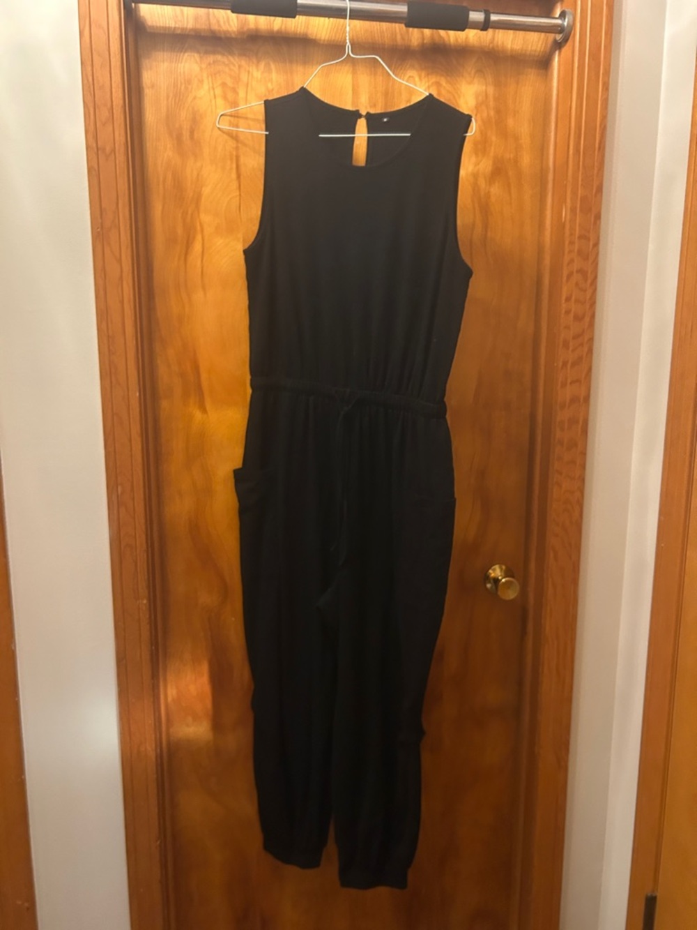 Source Unknown Black Sleeveless Jumpsuit